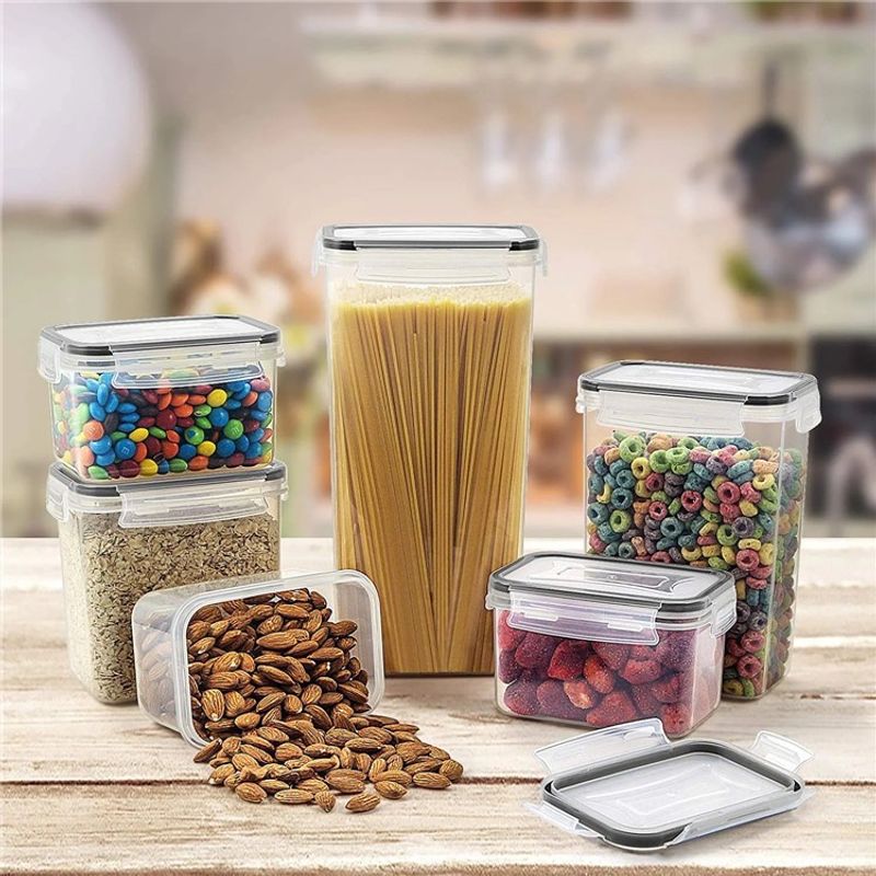 New Products In Stock Pp Material Crisper Sealed Jar Refrigerator Kitchen Food Can Cereals Storage Jar Snack Storage