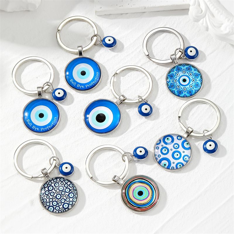 Simple Style Classic Style Devil's Eye Glass Keychain