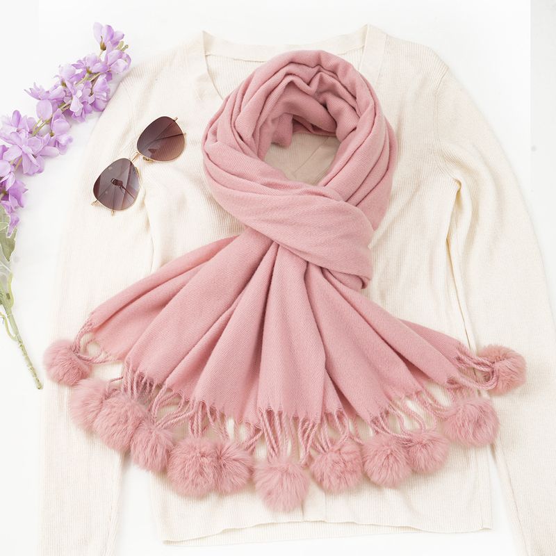Women's Casual Simple Style Solid Color Imitation Cashmere Scarf