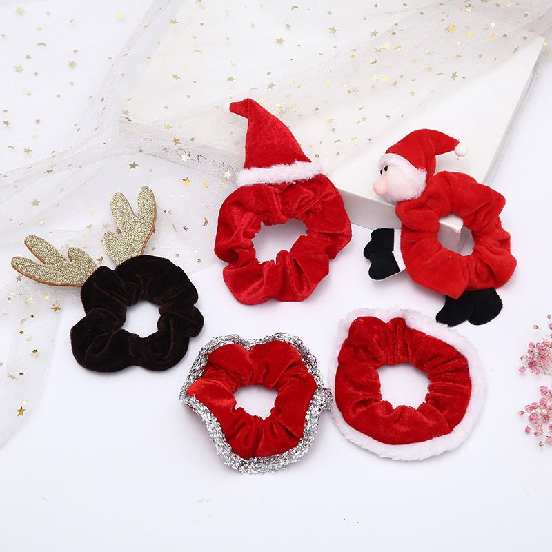 Glam Christmas Modern Style Christmas Hat Santa Claus Cloth Hair Tie