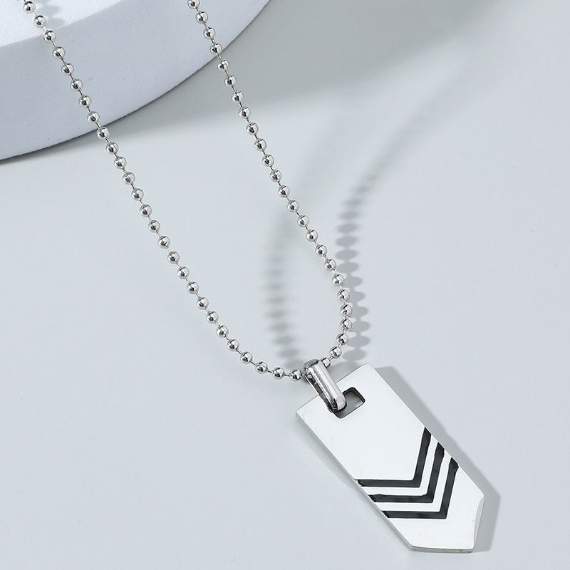 Wholesale Simple Style Arrow Stainless Steel Pendant Necklace