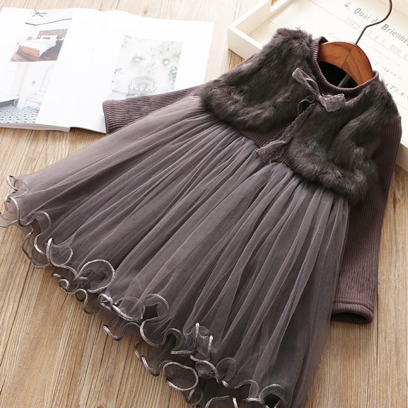 Princess Cute Classic Style Solid Color Cotton Girls Dresses