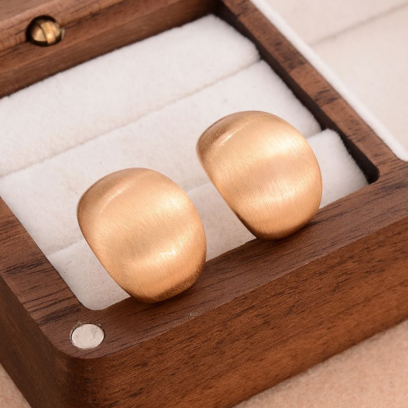 1 Pair Simple Style Solid Color Plating Copper Ear Studs