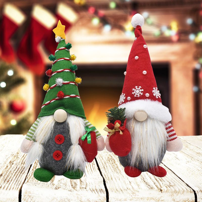 Weihnachten Süß Puppe Tuch Gruppe Ornamente
