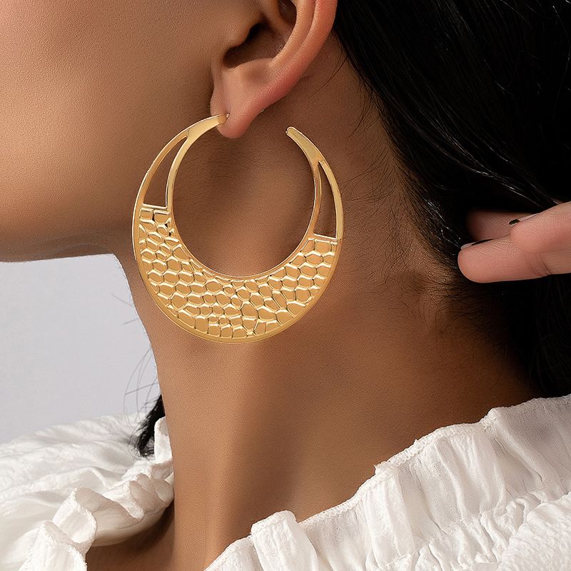 Wholesale Jewelry Retro Simple Style Solid Color Alloy Ferroalloy 14k Gold Plated Plating Earrings
