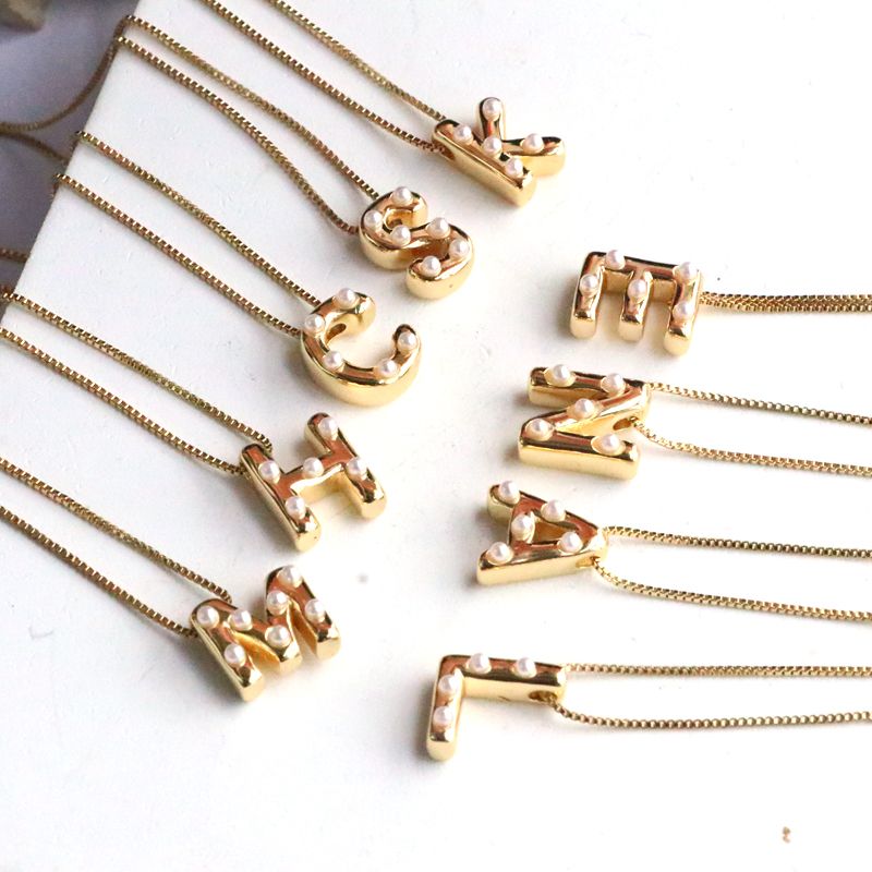Simple Style Letter Metal Plating Gold Plated Jewelry Accessories