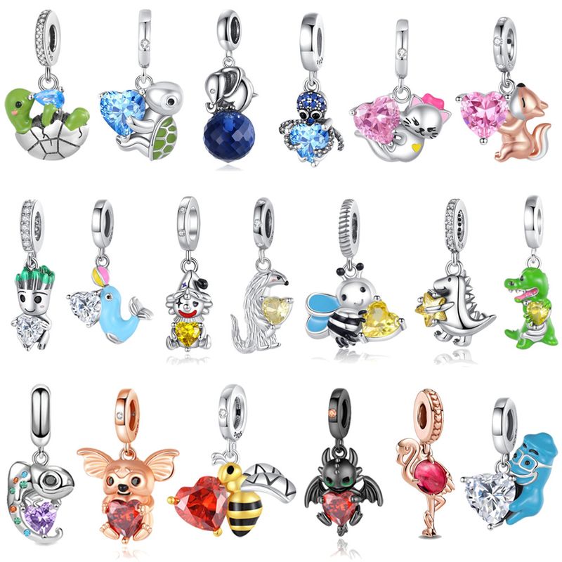 Mignon De Base Tortue Forme De Cœur Le Cuivre Placage Incruster Zircon Bijoux Accessoires