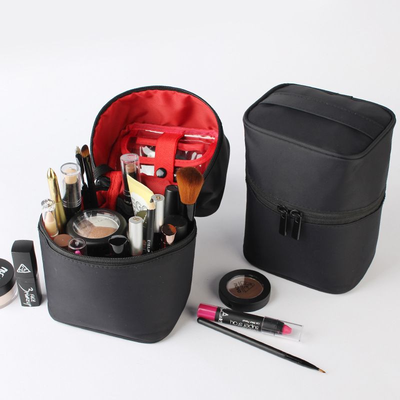 Casual Solid Color Nylon Storage Bag Makeup Bags