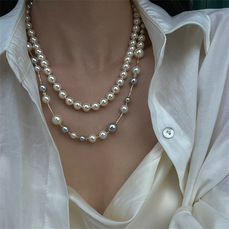 Simple Style Geometric Pearl Plating 18k Gold Plated Women's Necklace
