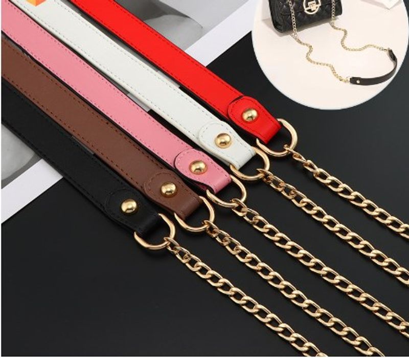 Pu Leather Solid Color Bag Strap
