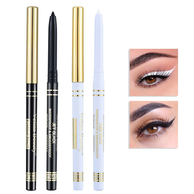 Casual White Black Solid Color Plastic Eyeliner