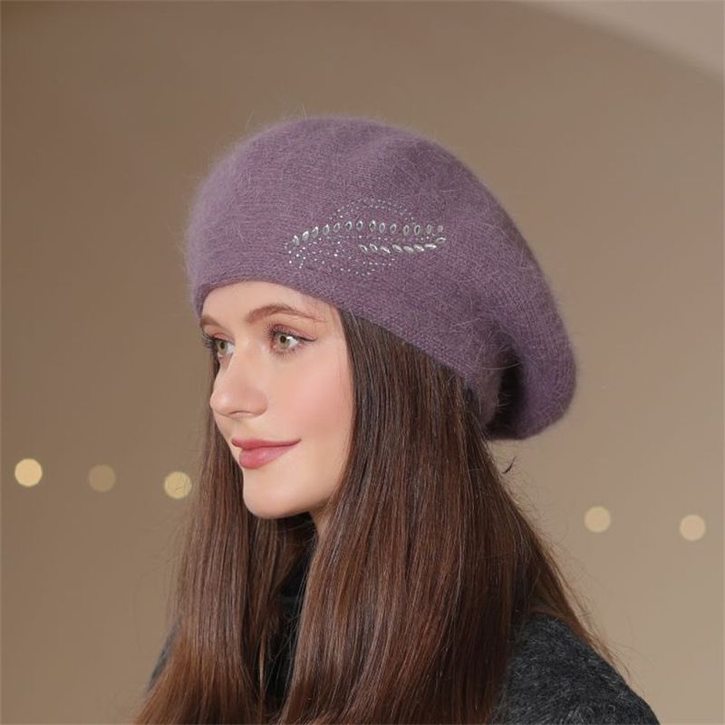 Women's Elegant Basic Solid Color Eaveless Wool Cap