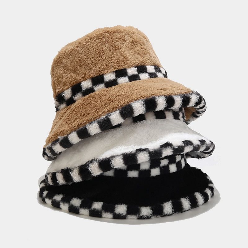 Women's Basic Lattice Big Eaves Bucket Hat