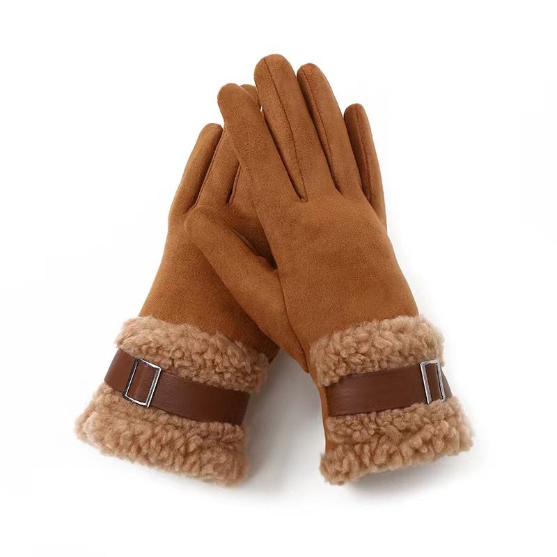Frau Dame Einfacher Stil Einfarbig Handschuhe 1 Paar