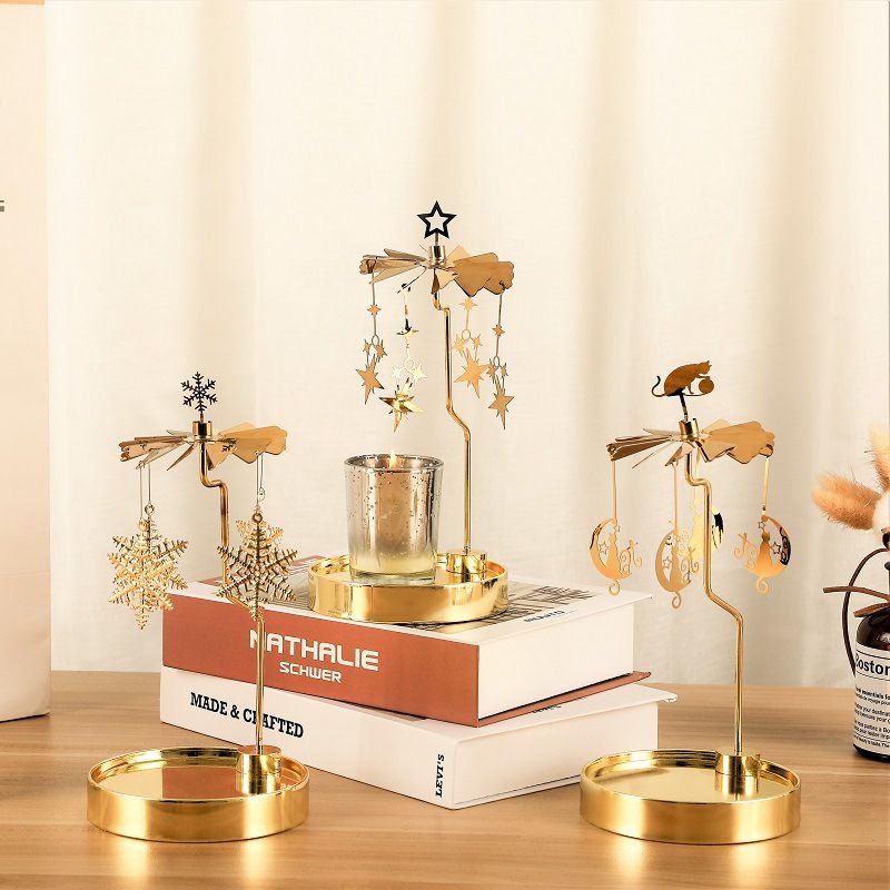 Novelty Solid Color Stainless Steel Metal Candlestick