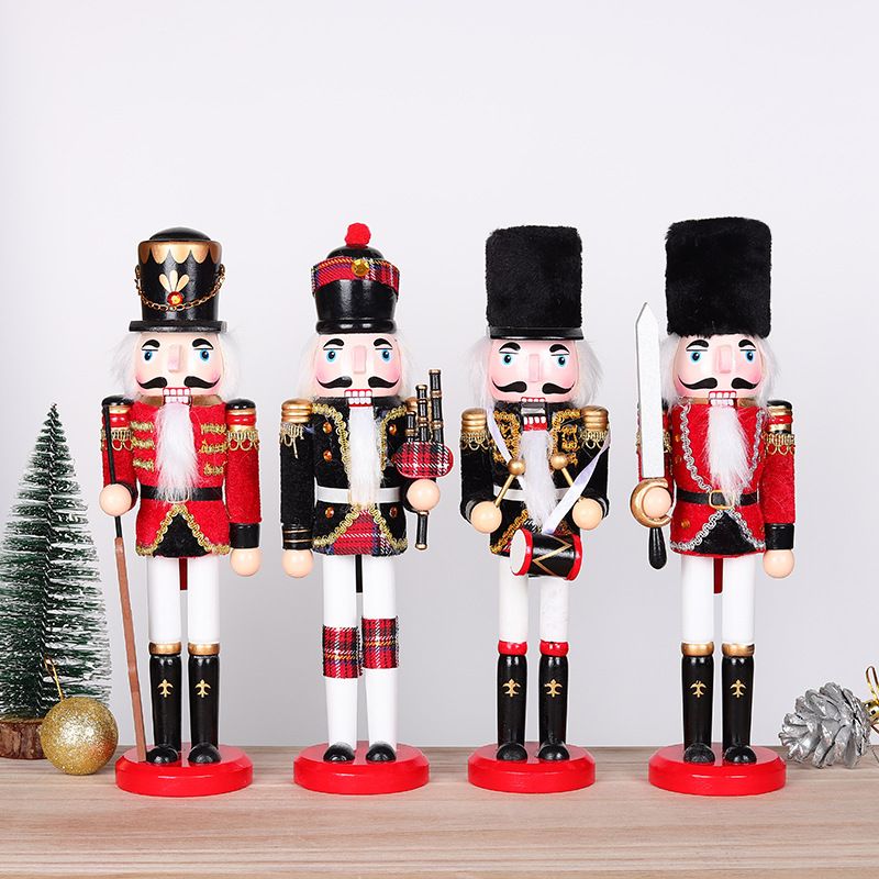 Weihnachten Einfacher Stil Karikatur Holz Gruppe Ornamente