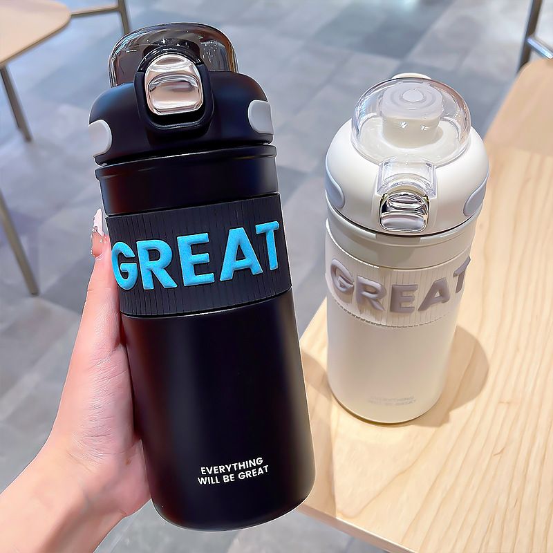 Casual Letter Stainless Steel Water Bottles