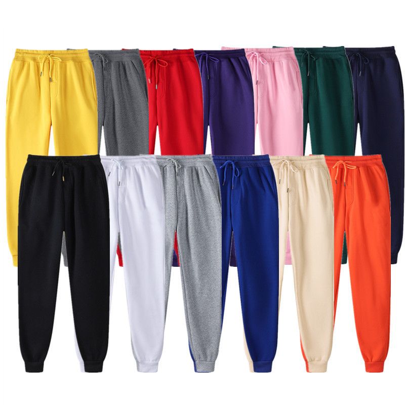Men's Sports Casual Solid Color Full Length Printing Casual Pants