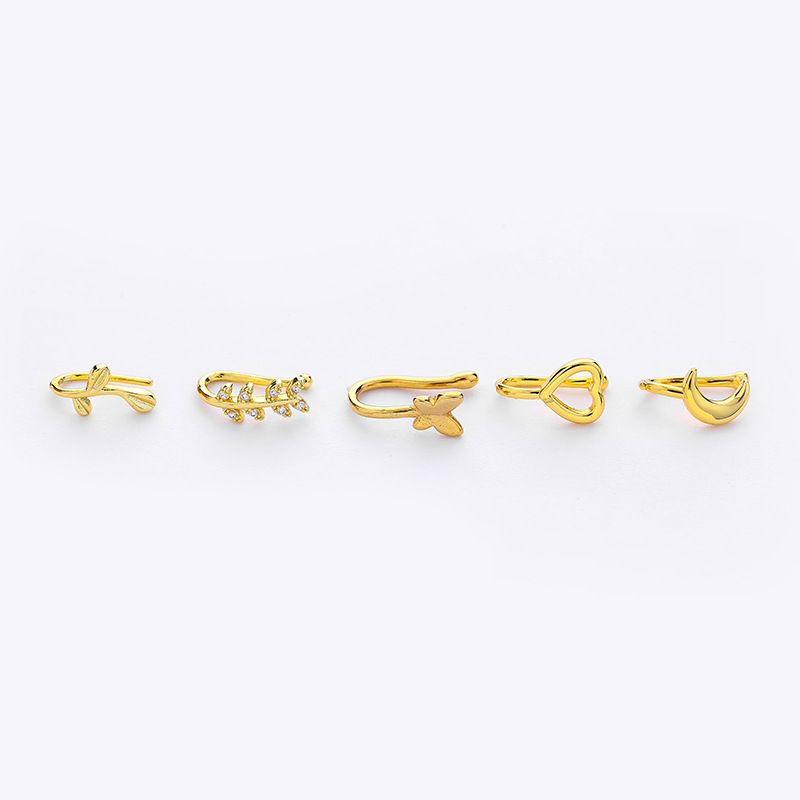 1 Pieza Anillos En La Nariz Estilo Simple Estilo Clásico Forma De Corazón Cobre Enchapado Chapado En Oro Anillos En La Nariz