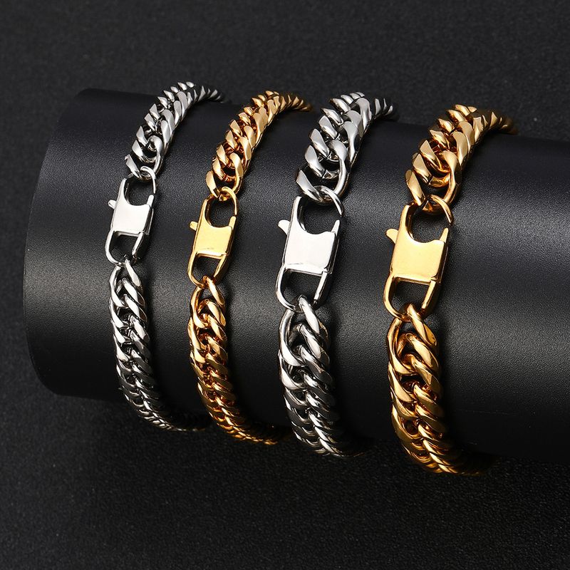 Hip-hop Geometric Stainless Steel Plating Unisex Bracelets
