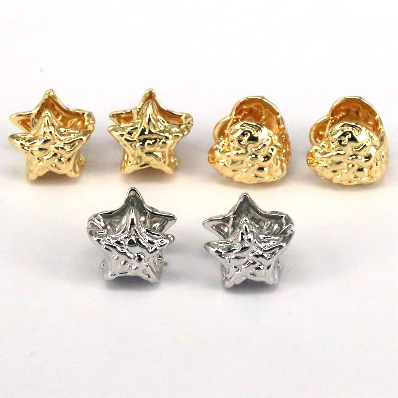 1 Pair Vintage Style Simple Style Star Heart Shape Plating Copper Gold Plated Ear Cuffs