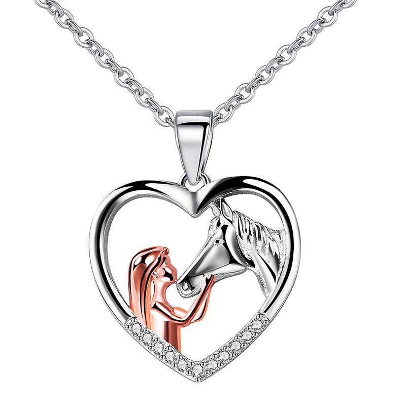 Vintage Style Heart Shape Stainless Steel Alloy Wholesale Pendant Necklace