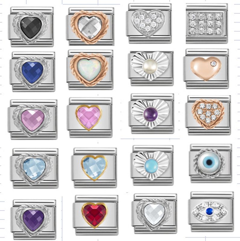 1 Piece Stainless Steel Rhinestones Heart Shape Flower Polished Beads