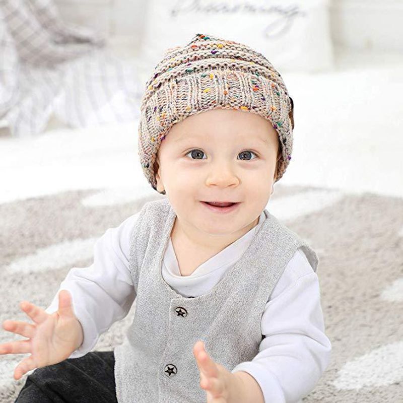 Children Unisex Cute Simple Style Stripe Wool Cap