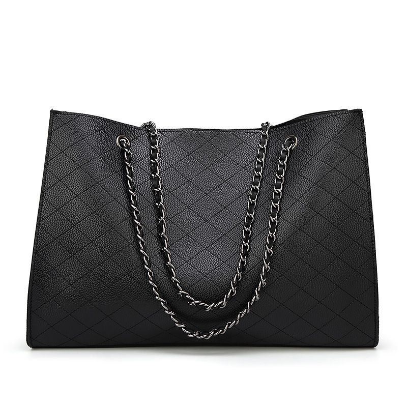 Women's Pu Leather Solid Color Streetwear Square Zipper Bag Sets