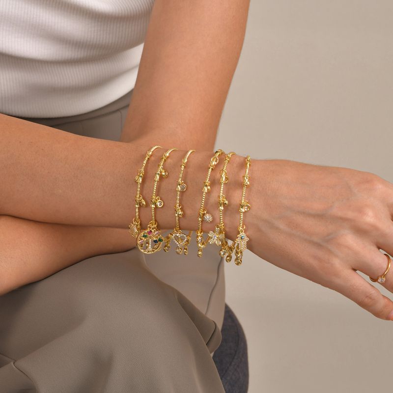 Kupfer Vergoldet Einfacher Stil Römischer Stil Überzug Herzform Diamant Armbänder
