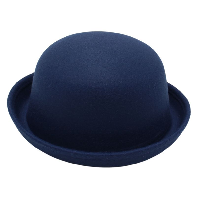 Kid's Adults Simple Style Solid Color Crimping Fedora Hat