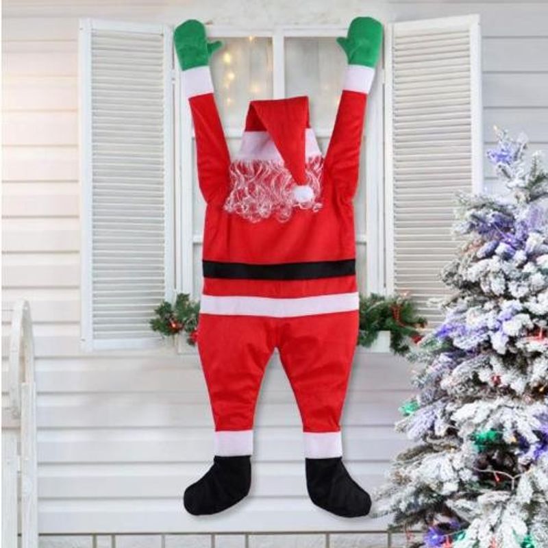 Christmas Cartoon Style Funny Santa Claus Cloth Indoor Outdoor Party Hanging Ornaments