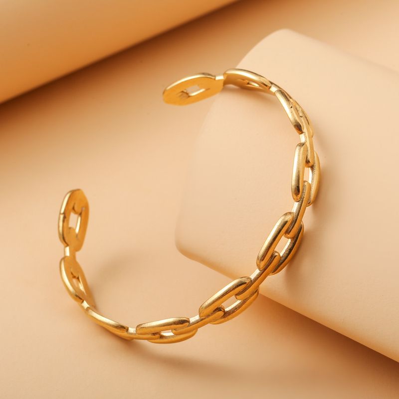 Rétro Géométrique Acier Inoxydable Placage Bracelet