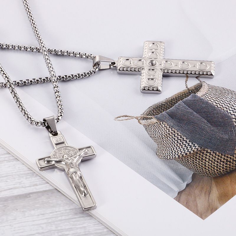 Hip-hop Retro Cross Titanium Steel Plating Gold Plated Charms Jewelry Accessories
