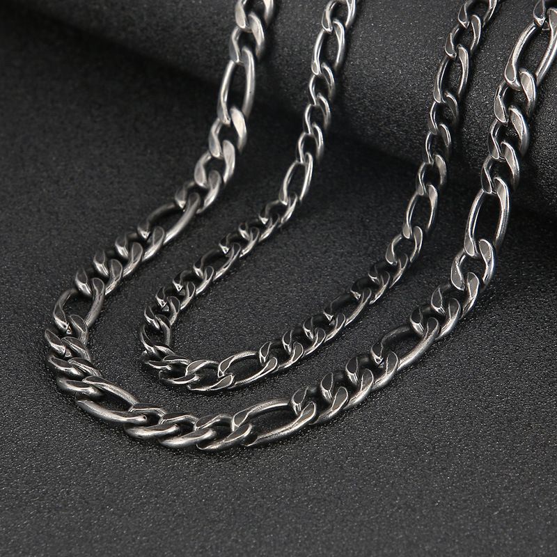 Simple Style Commute Solid Color Titanium Steel Men's Necklace