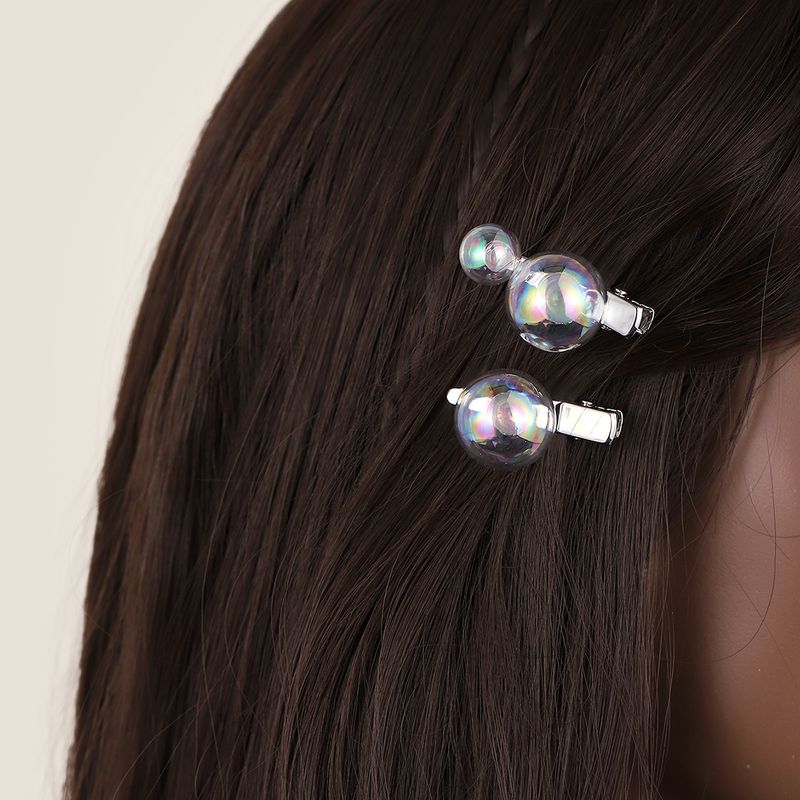 Sweet Solid Color Arylic Plating Hair Clip