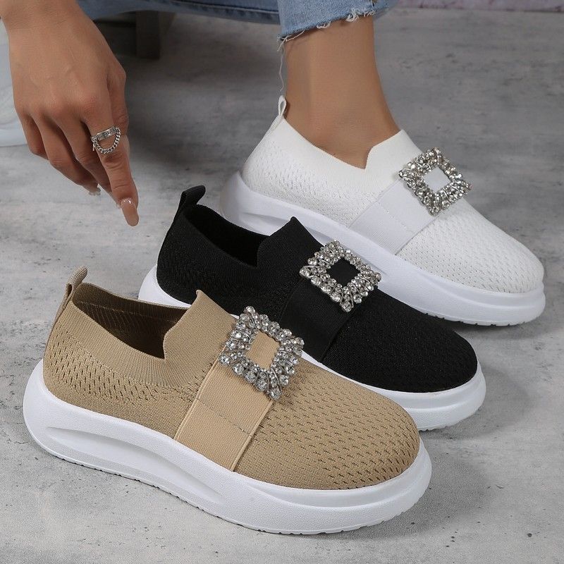 Women's Basic Solid Color Round Toe Casual Shoes
