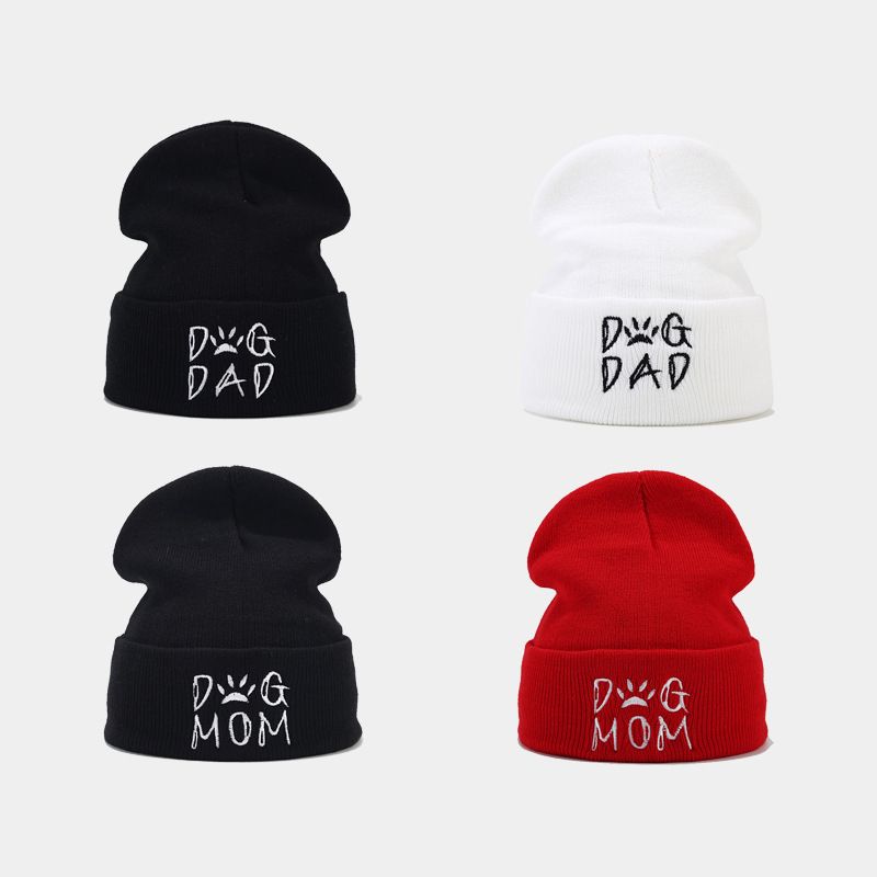 Unisex Basic Simple Style Letter Embroidery Eaveless Wool Cap