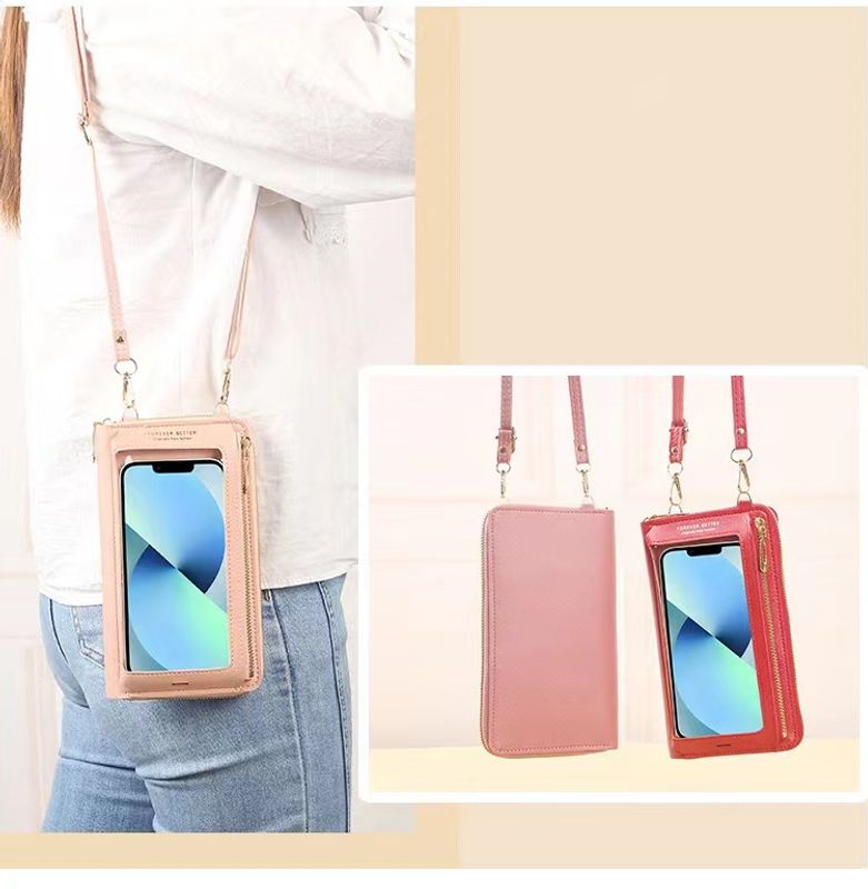 Women's Pu Leather Solid Color Simple Style Square Zipper Shoulder Bag