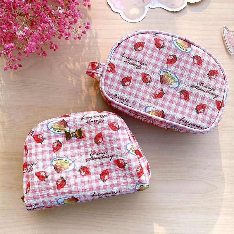 Cute Cartoon Fruit Pvc Square Makeup Bags