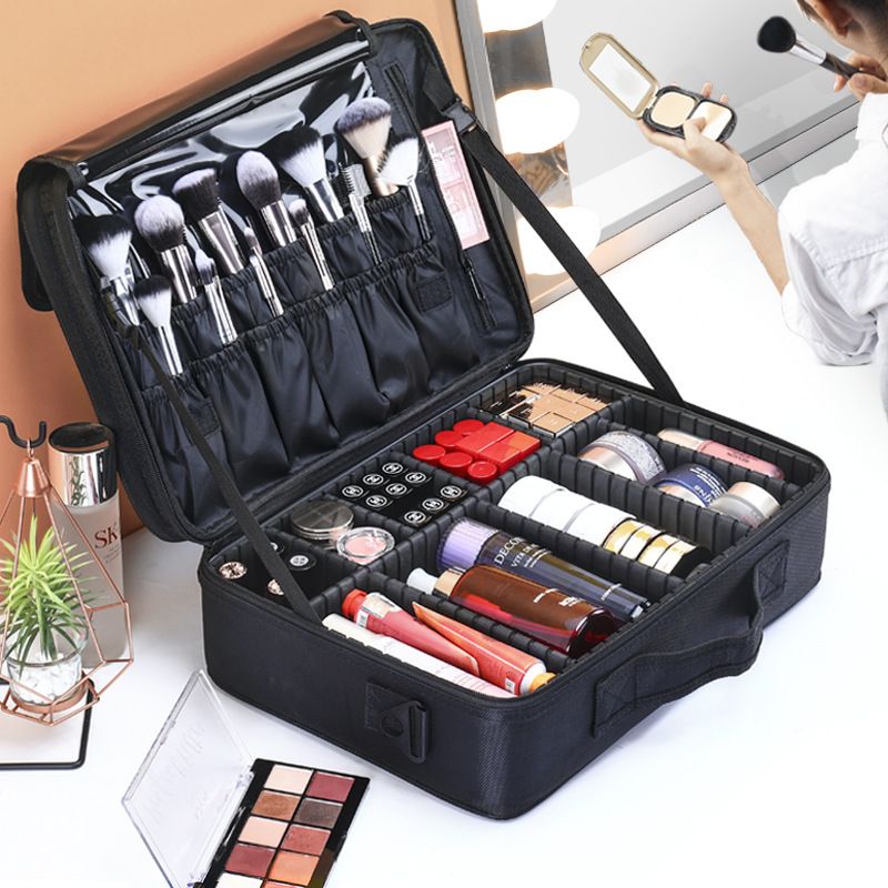 Basic Solid Color Oxford Cloth Square Makeup Bags