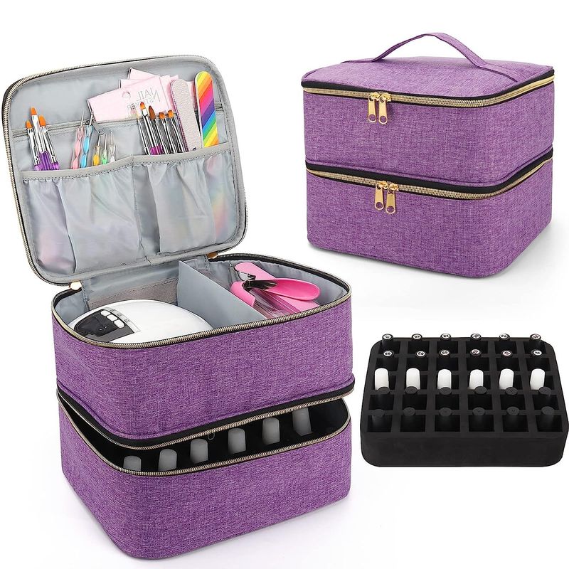 Casual Solid Color Nylon Storage Bag Makeup Bags