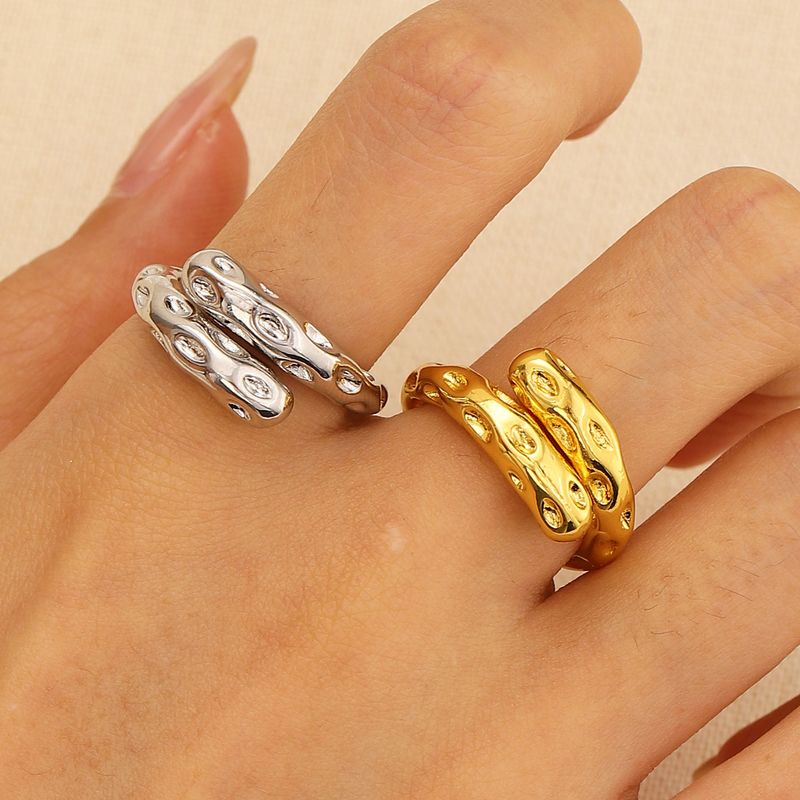 Vintage Style Geometric Solid Color Alloy Wholesale Open Rings