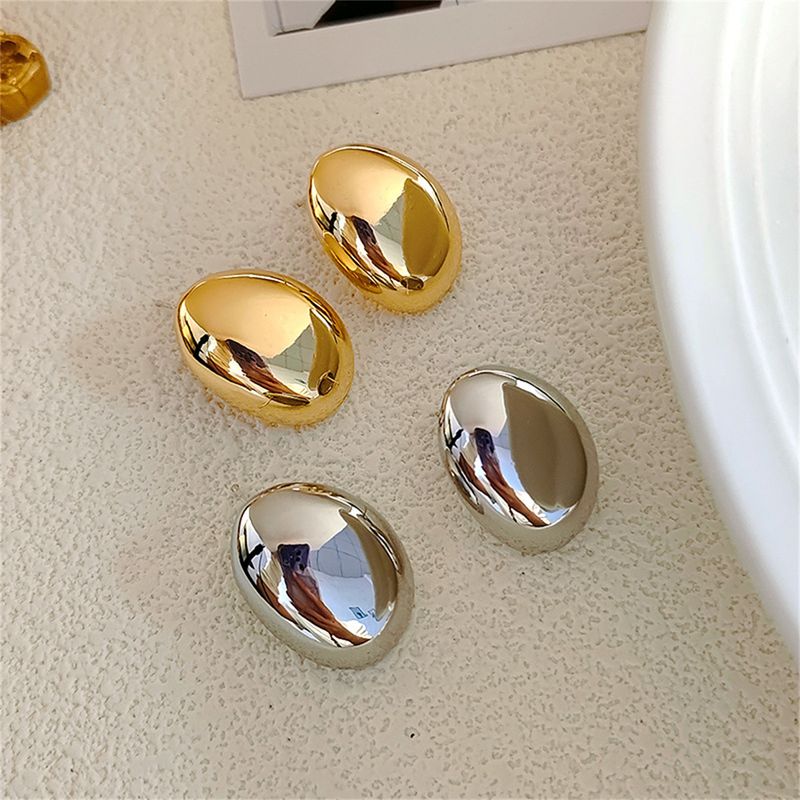 1 Pair Basic Classic Style Geometric Plating Alloy 14k Gold Plated Silver Plated Ear Studs