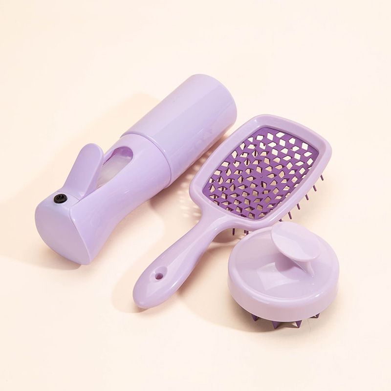 Classic Style Solid Color Plastic Silica Gel Hair Comb 1 Piece 1 Set