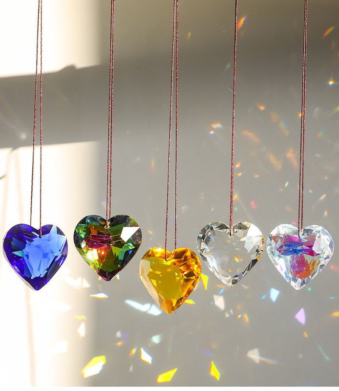Lady Heart Shape Crystal Pendant Artificial Decorations