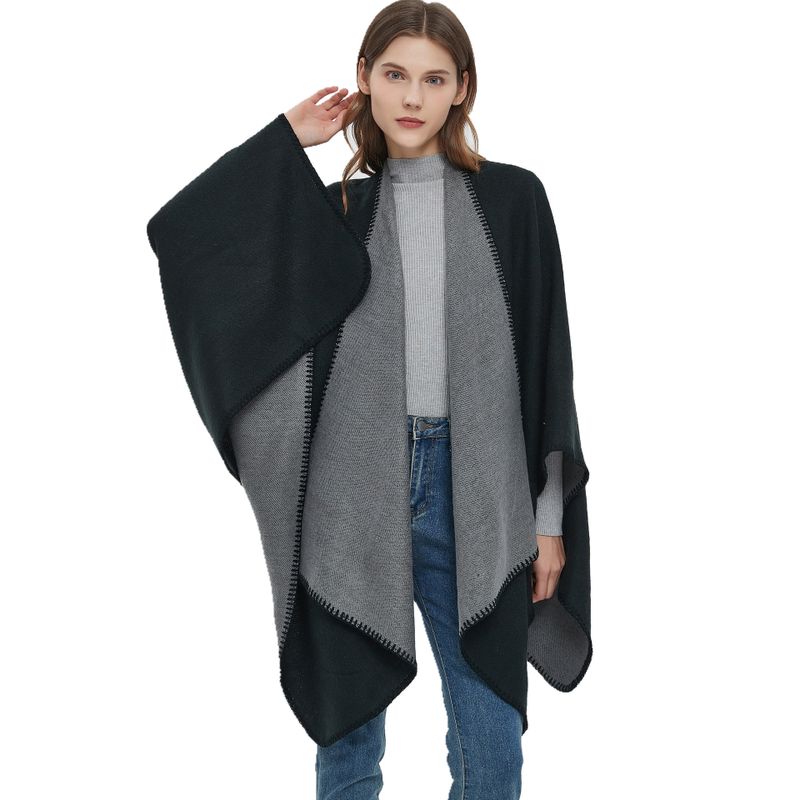 Women's Streetwear Solid Color Imitation Cashmere Shawl