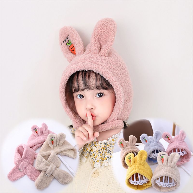 Kid's Cute Rabbit Carrot Wool Cap