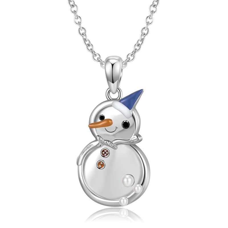 Simple Style Commute Snowman Sterling Silver Plating Gold Plated Jewelry Accessories