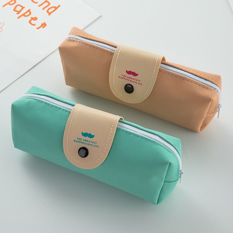 Solid Color Cloth Class Learning Pastoral Pencil Case